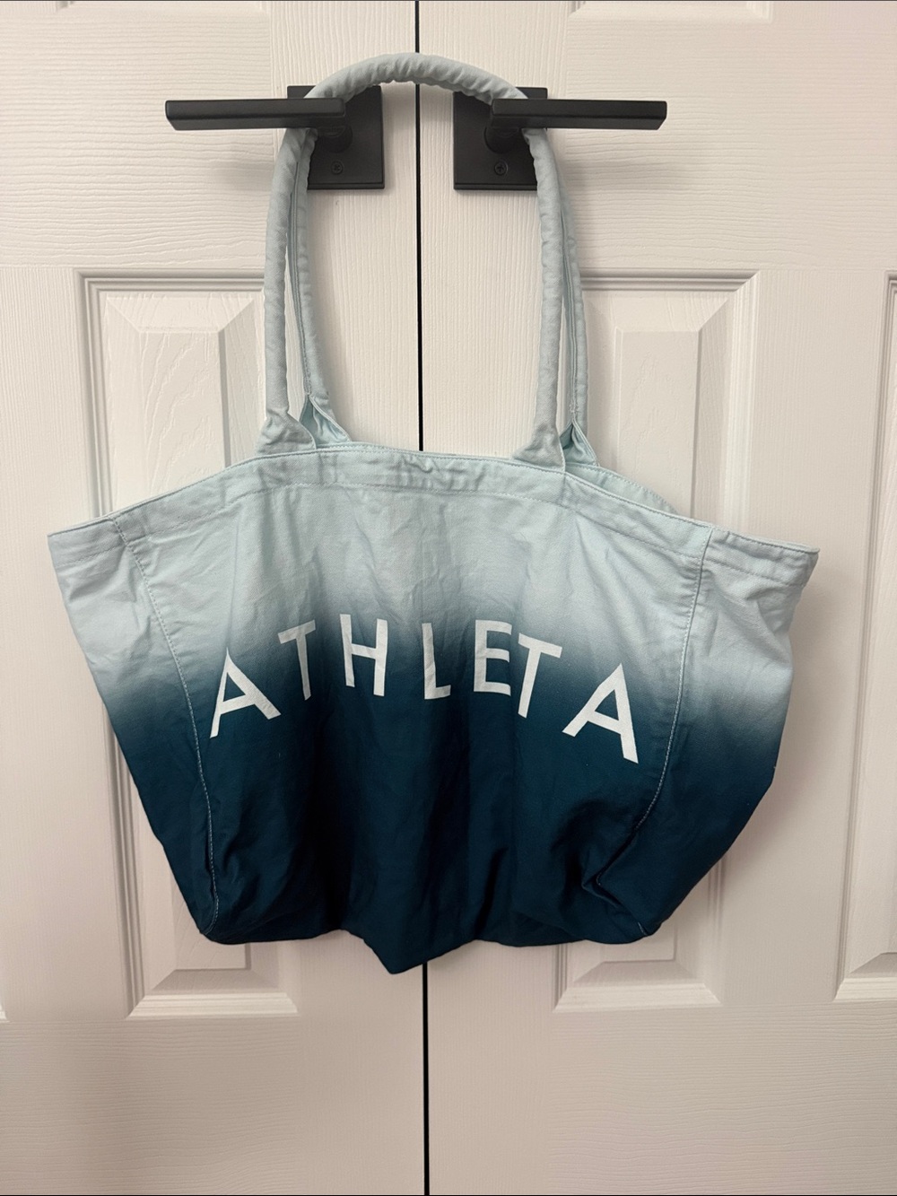 Athleta Blue Ombre Canvas Tote